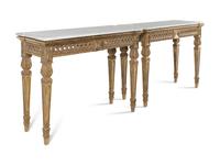 A Pair of Ebanista Giovanna Console Tables