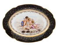 A Continental Porcelain Platter Width 22 3/4 inches.