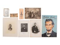 [LINCOLNIANA]. Photographs and ephemera related to Abraham Lincoln and his associates.