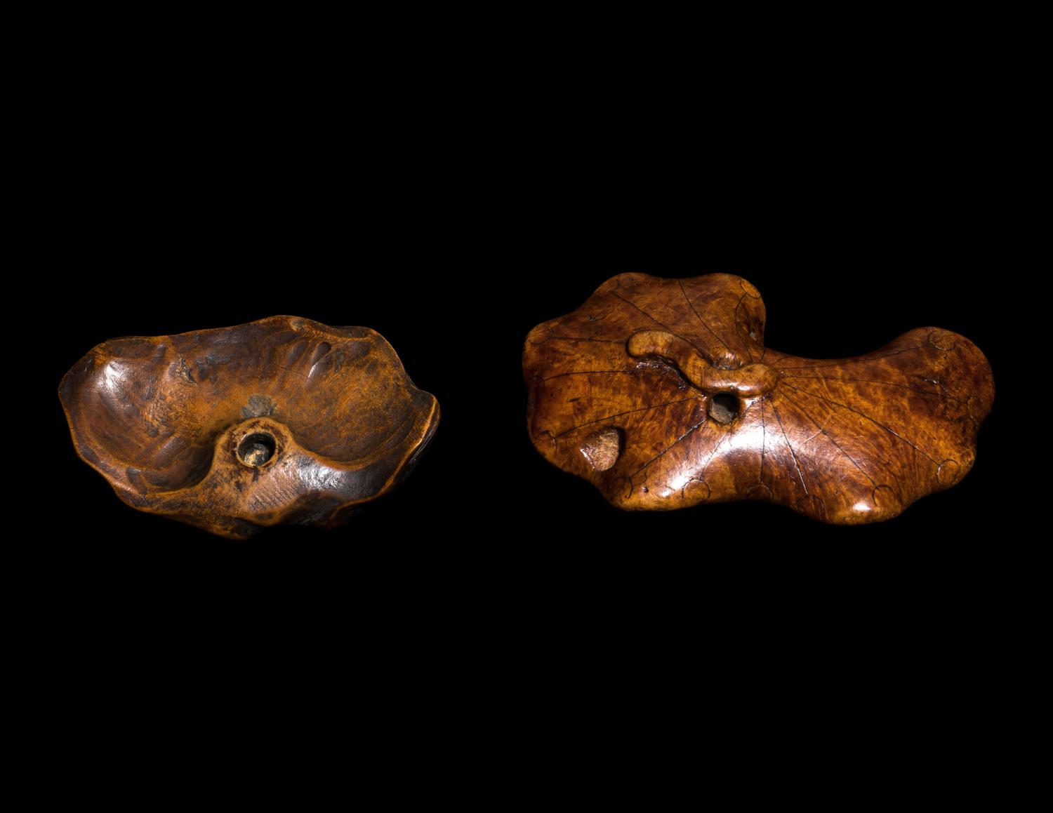 Two Small Chinese Boxwood Carvings
