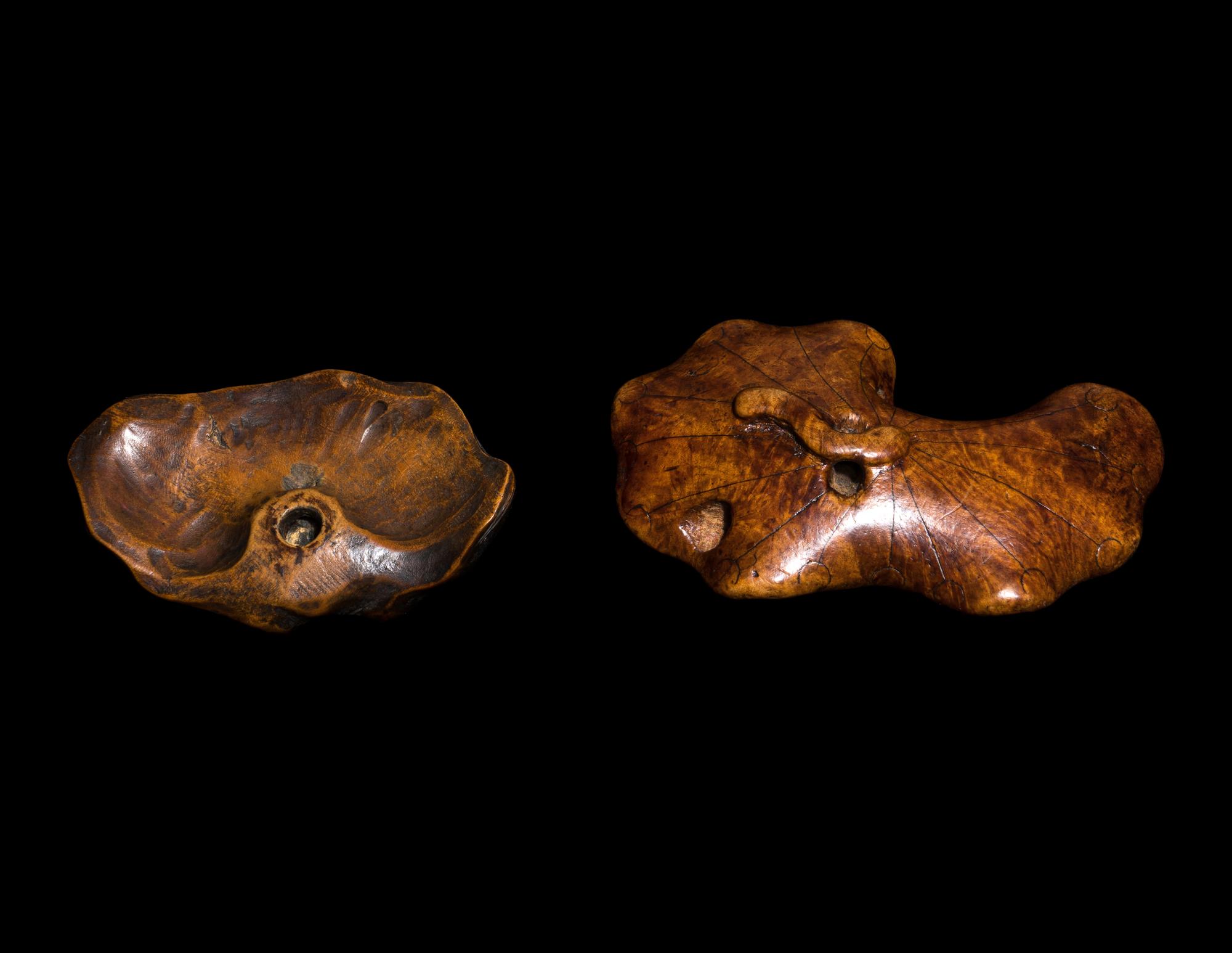 Two Small Chinese Boxwood Carvings
