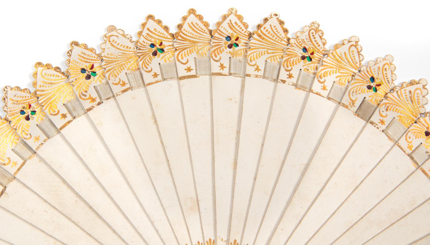 Collection of Thirteen Fans & Three Handkerchiefs, 1850-1930