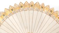 Collection of Thirteen Fans & Three Handkerchiefs, 1850-1930