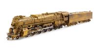 A United Scale Models Brass HO-Gauge Baldwin Locomotives 4-8-4 Locomotive and Tender