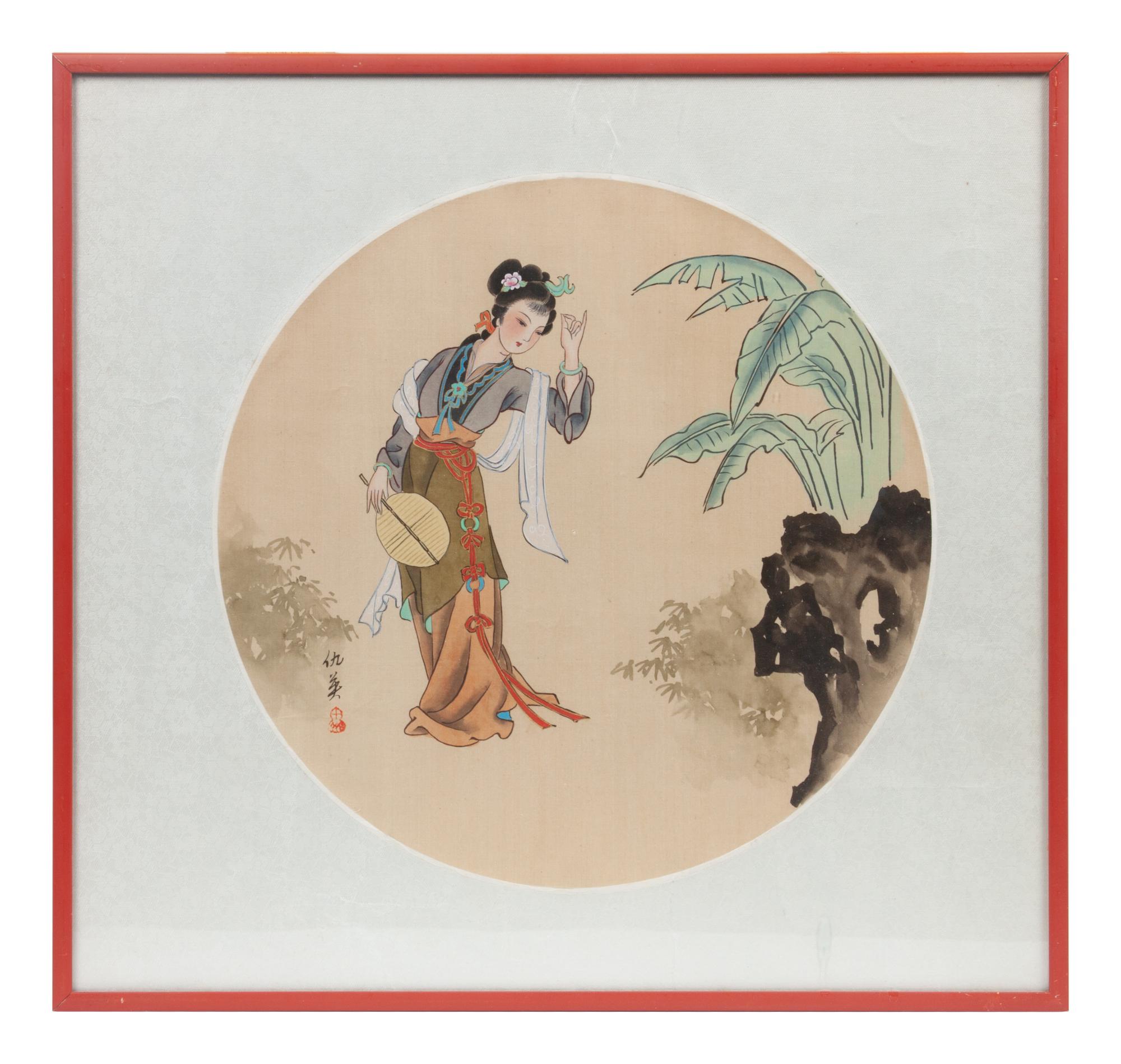 Three Chinese Paintings on Silk