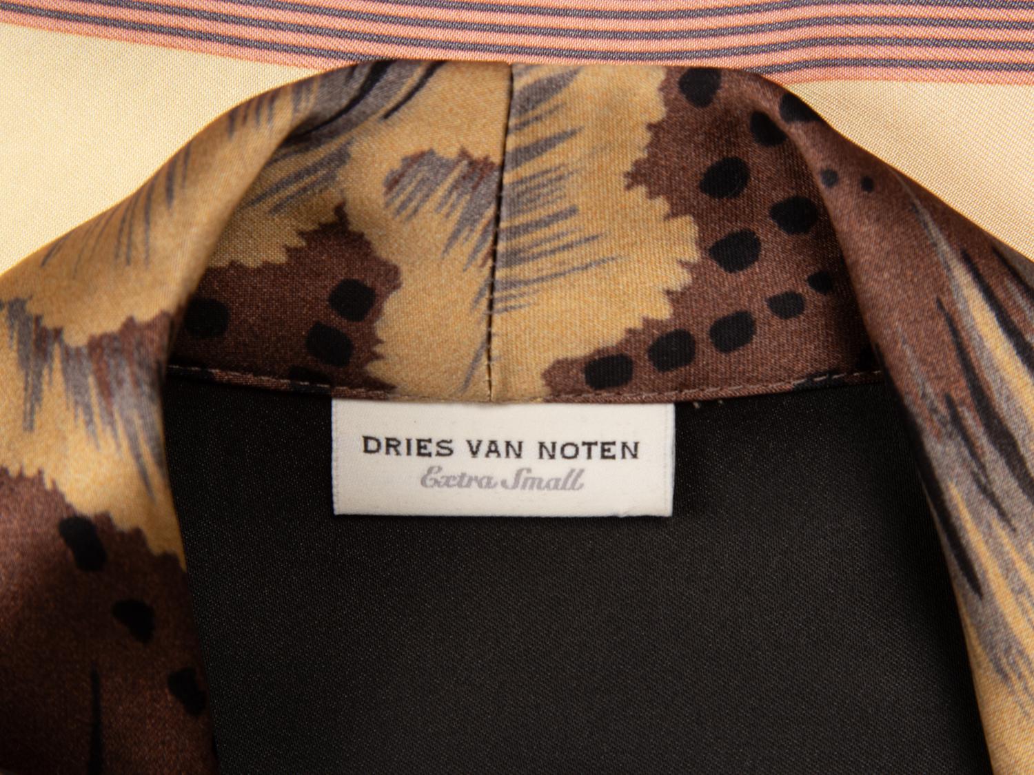 DRIES VAN NOTEN, BELTED PRINTED ROBE