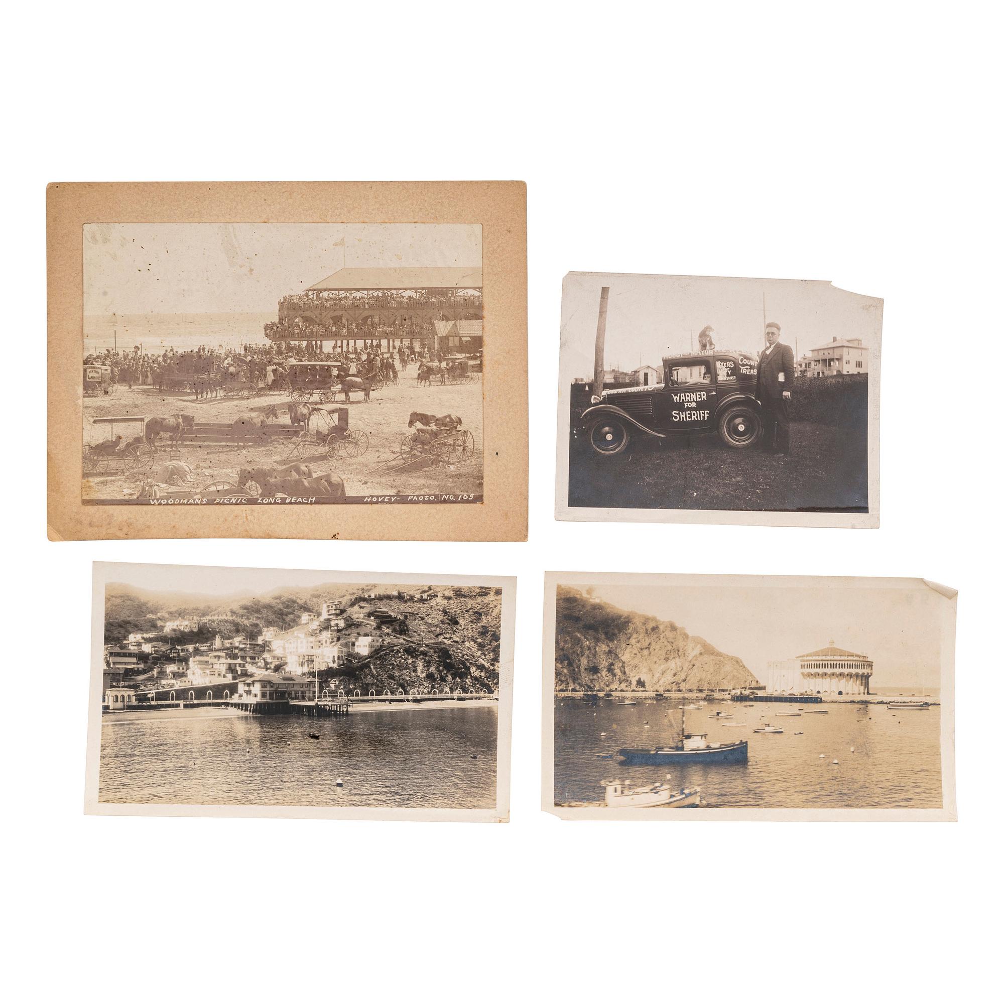 [CALIFORNIA]. A group of photographs and prints of Southern California, including Los Angeles, San Diego, Etiwanda, Long Beach and vicinity, including: