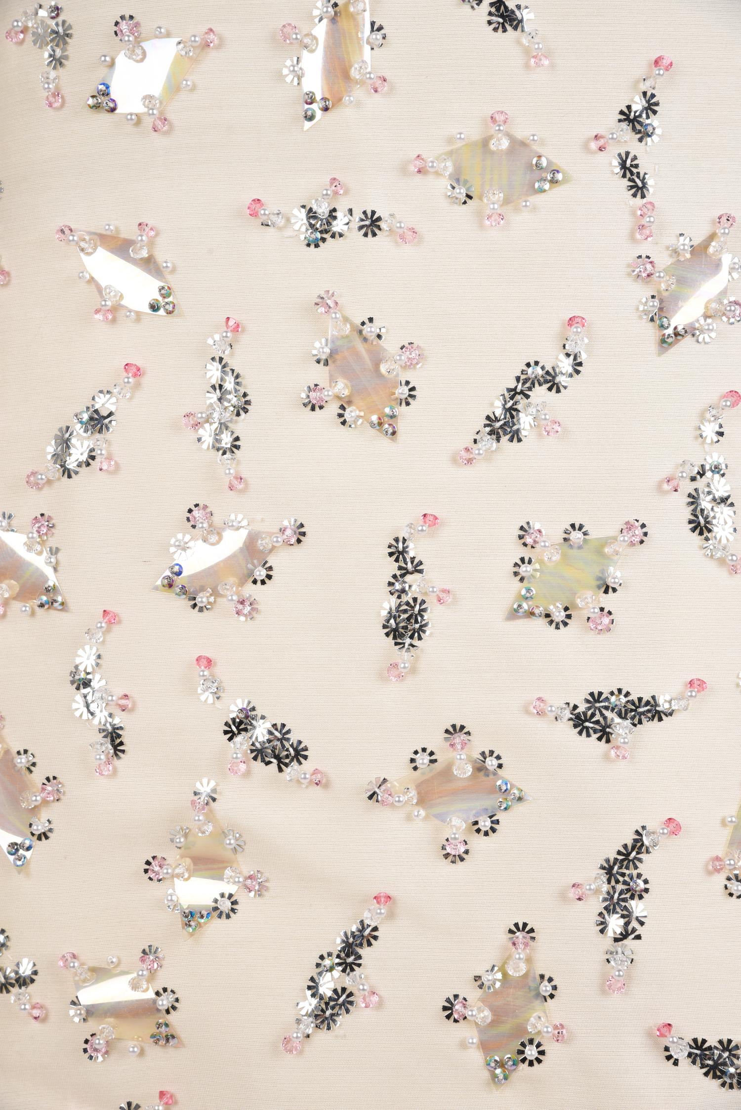 Malcolm Starr Embellished Silk Dress, 1960s