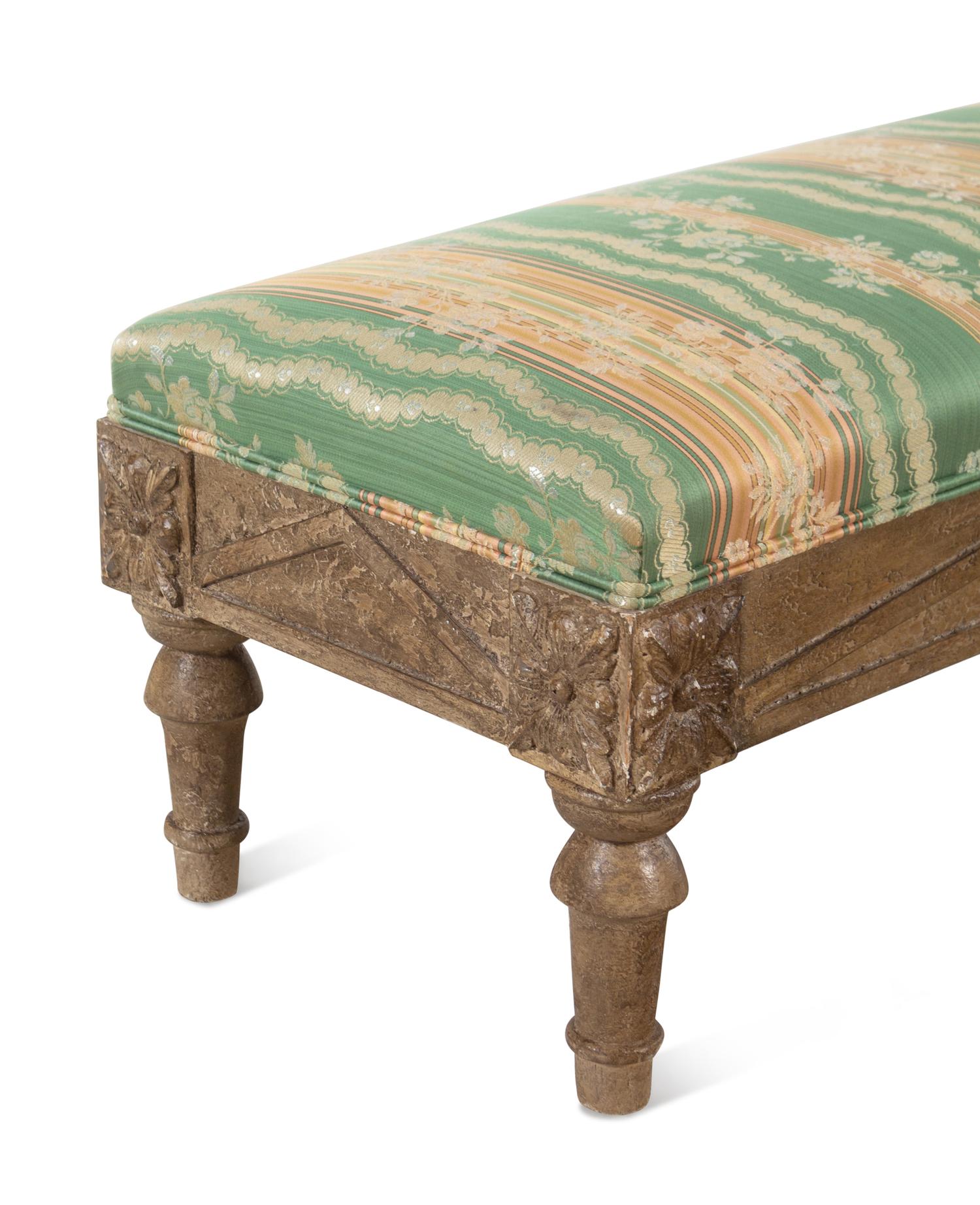 A Pair of Upholstered Foot Stools