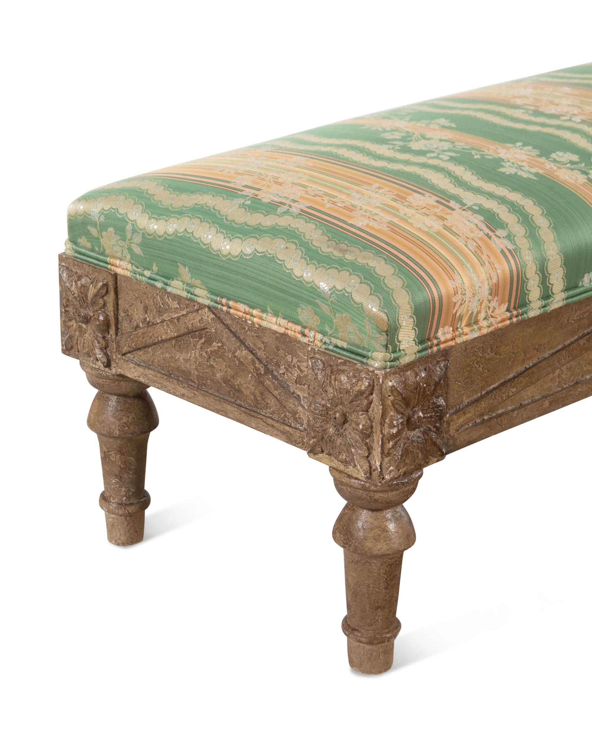 A Pair of Upholstered Foot Stools