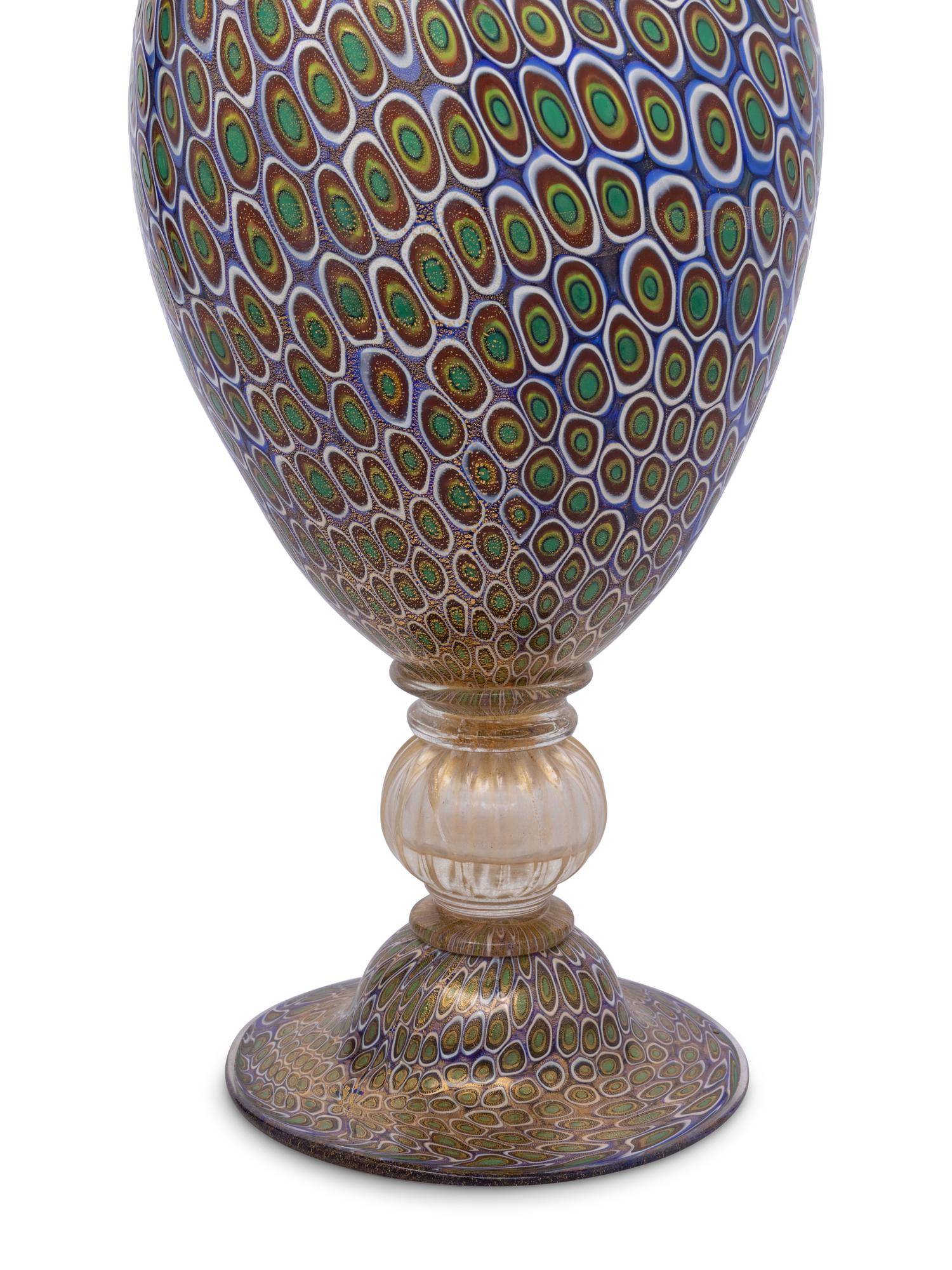 A Contemporary Murano Glass Millefiori Vase