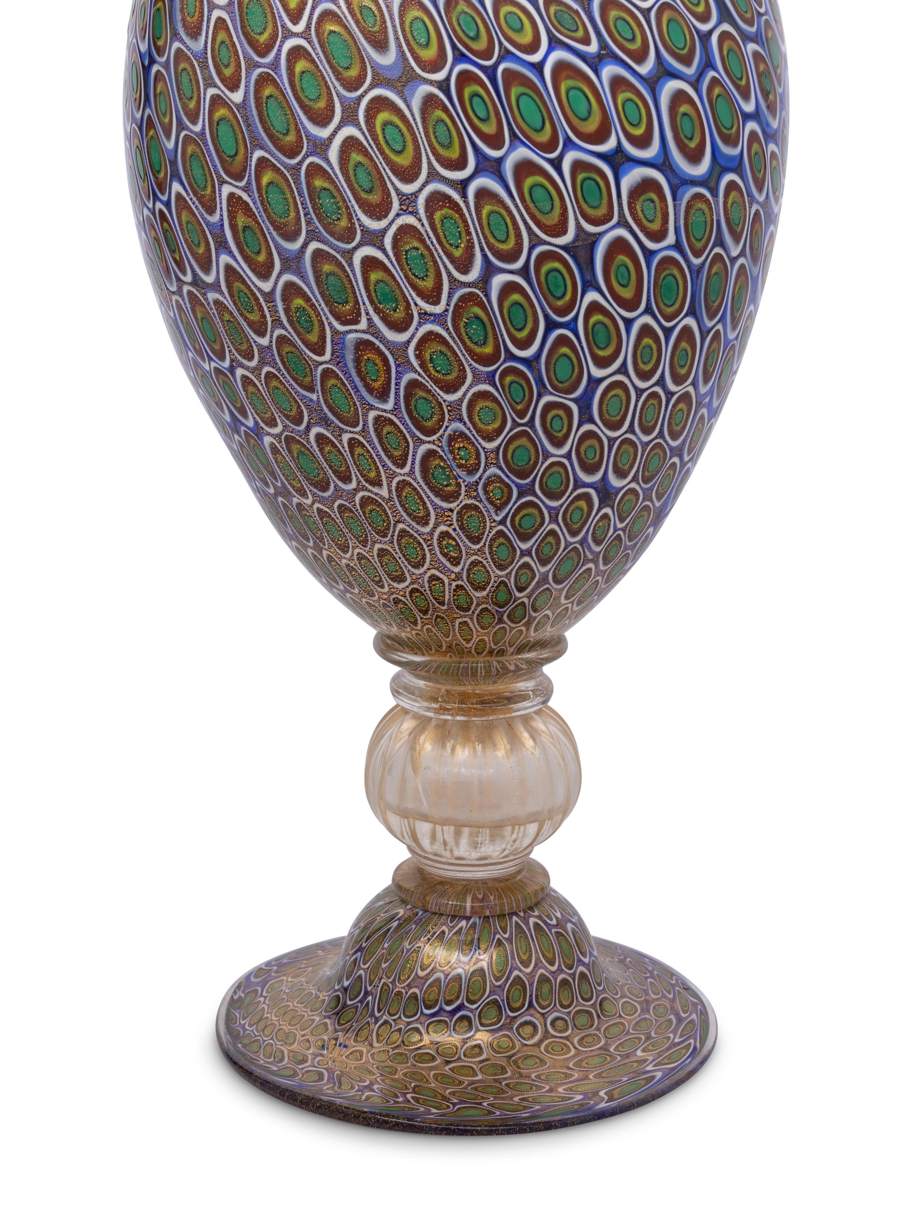 A Contemporary Murano Glass Millefiori Vase