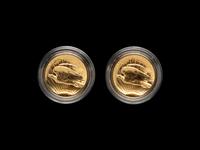 Two 2009-W Ultra High Relief Gold Eagle $50 1 oz. Gold Coin