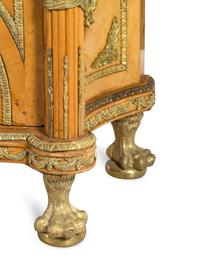 A Louis XVI Style Gilt Metal Mounted Marble-Top Commode à Vantaux After the Model by Guillaume Benneman