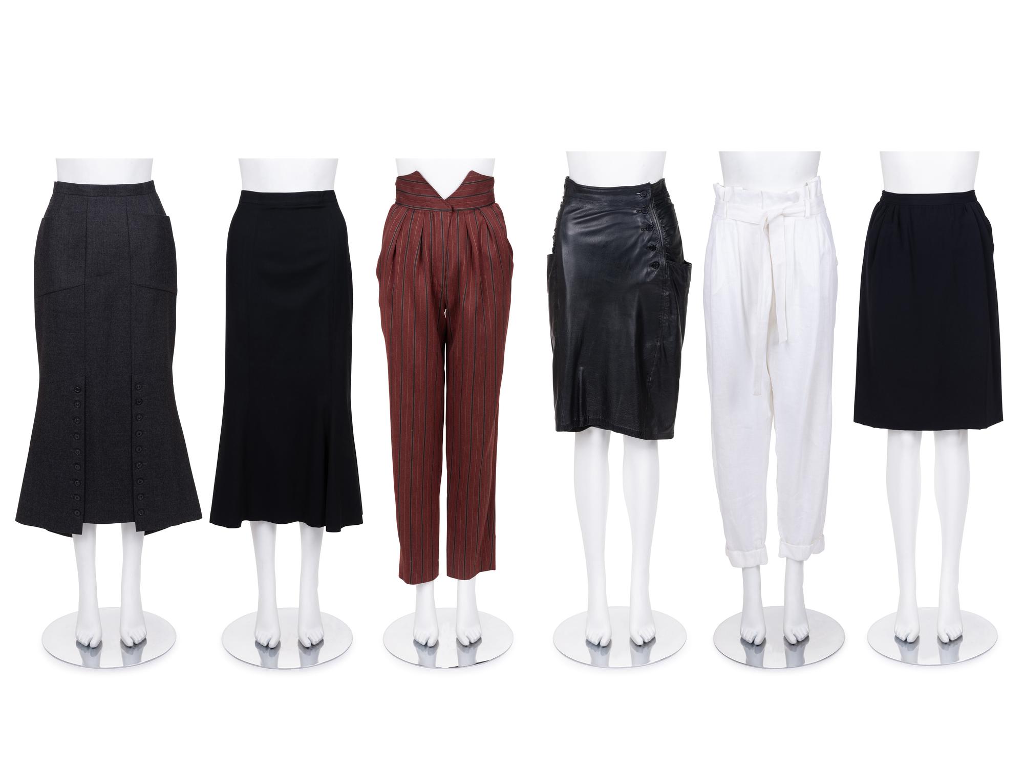 Six Designer Bottoms: Two Karl Lagerfeld and Four Ungaro, 1980-90s