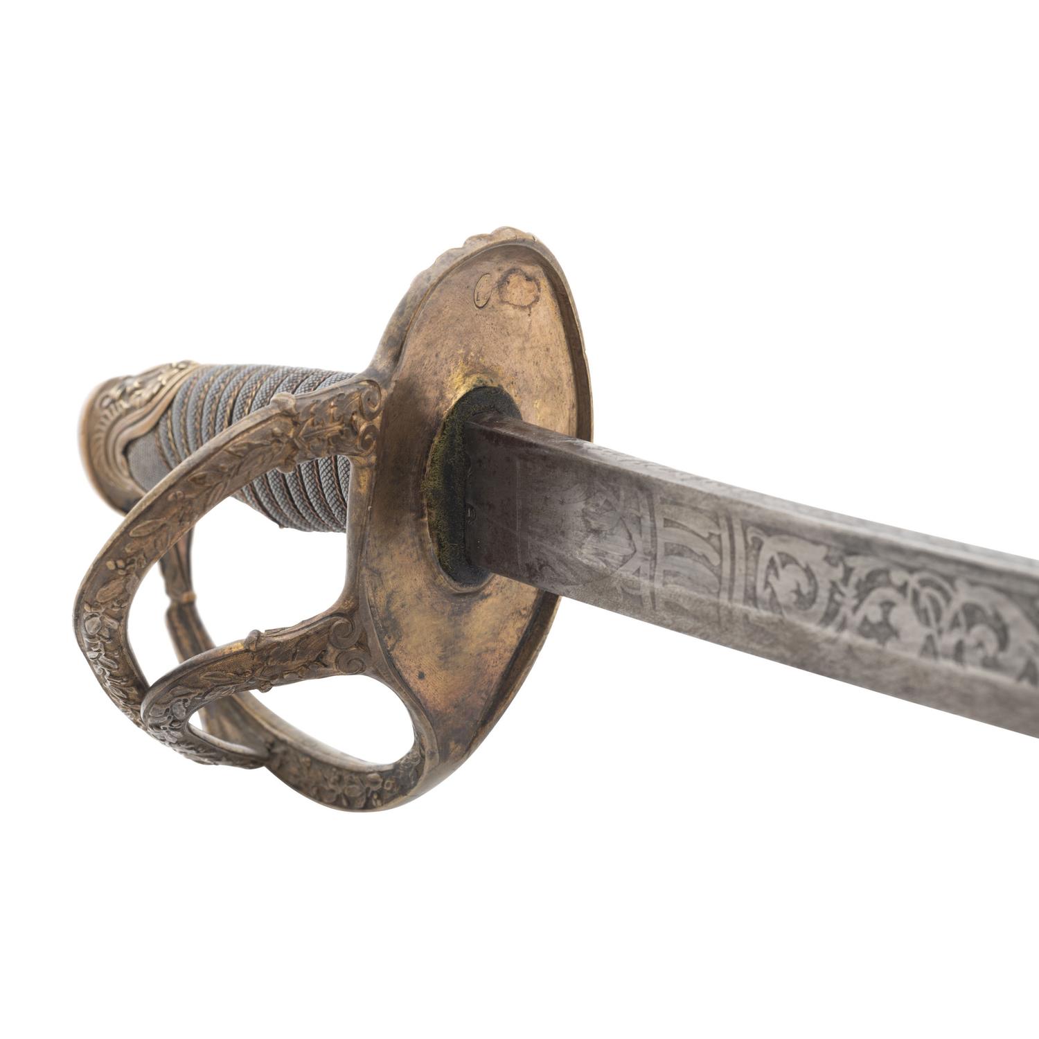 Klingenthal Model 1840/60 Cavalry Officers Saber Inscribed to Major (Col) Daniel Chaplin 2nd Maine Infantry