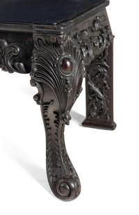 An Impressive Chinese Export Carved Hardwood Console Table, 19th Century 清晚期 外銷紅木桌
