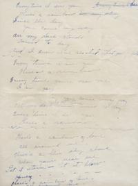 HOLLY, Buddy (1936-1959). Autograph manuscript, unsigned, undated.