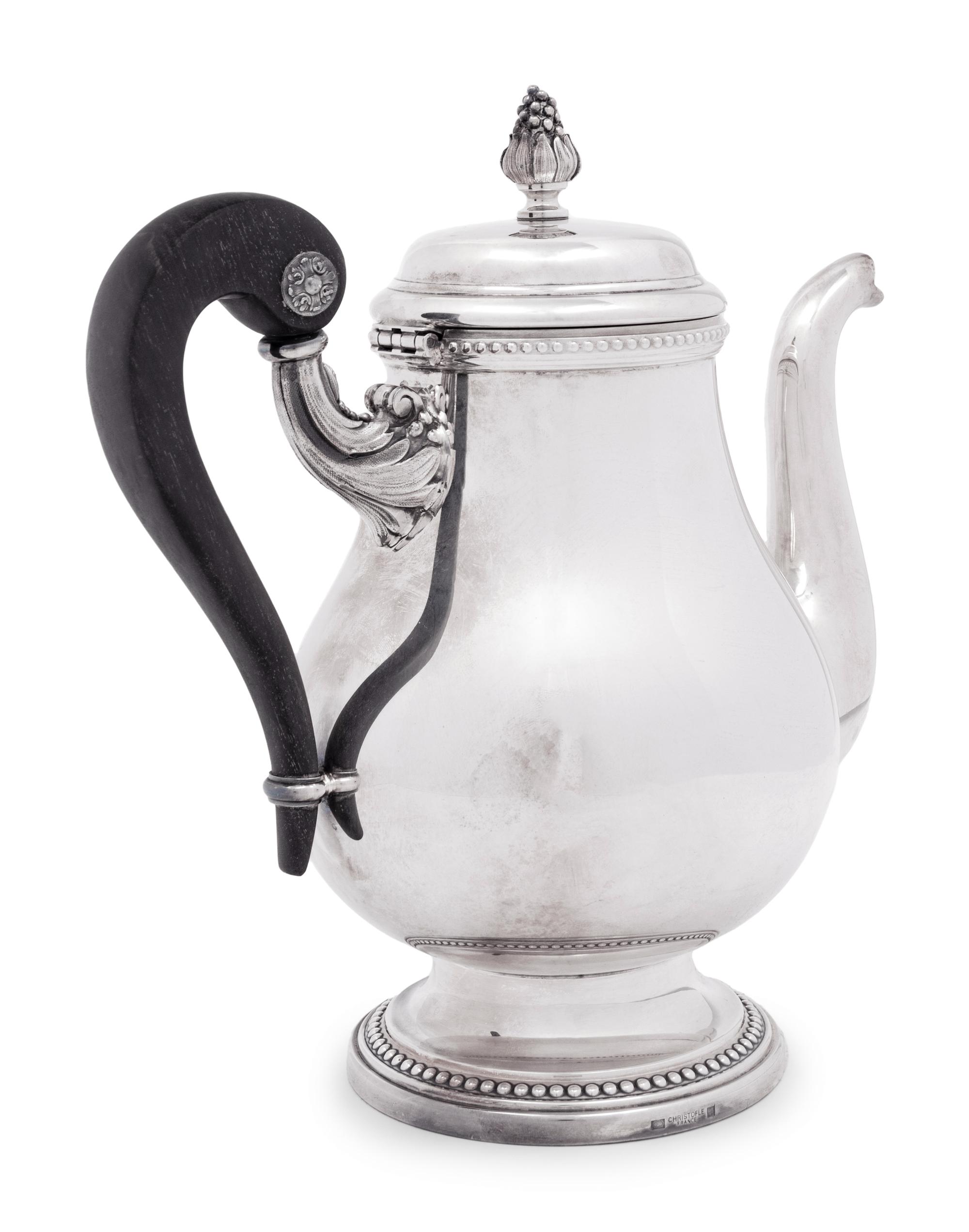 A Christofle Silver-Plate Coffee Pot