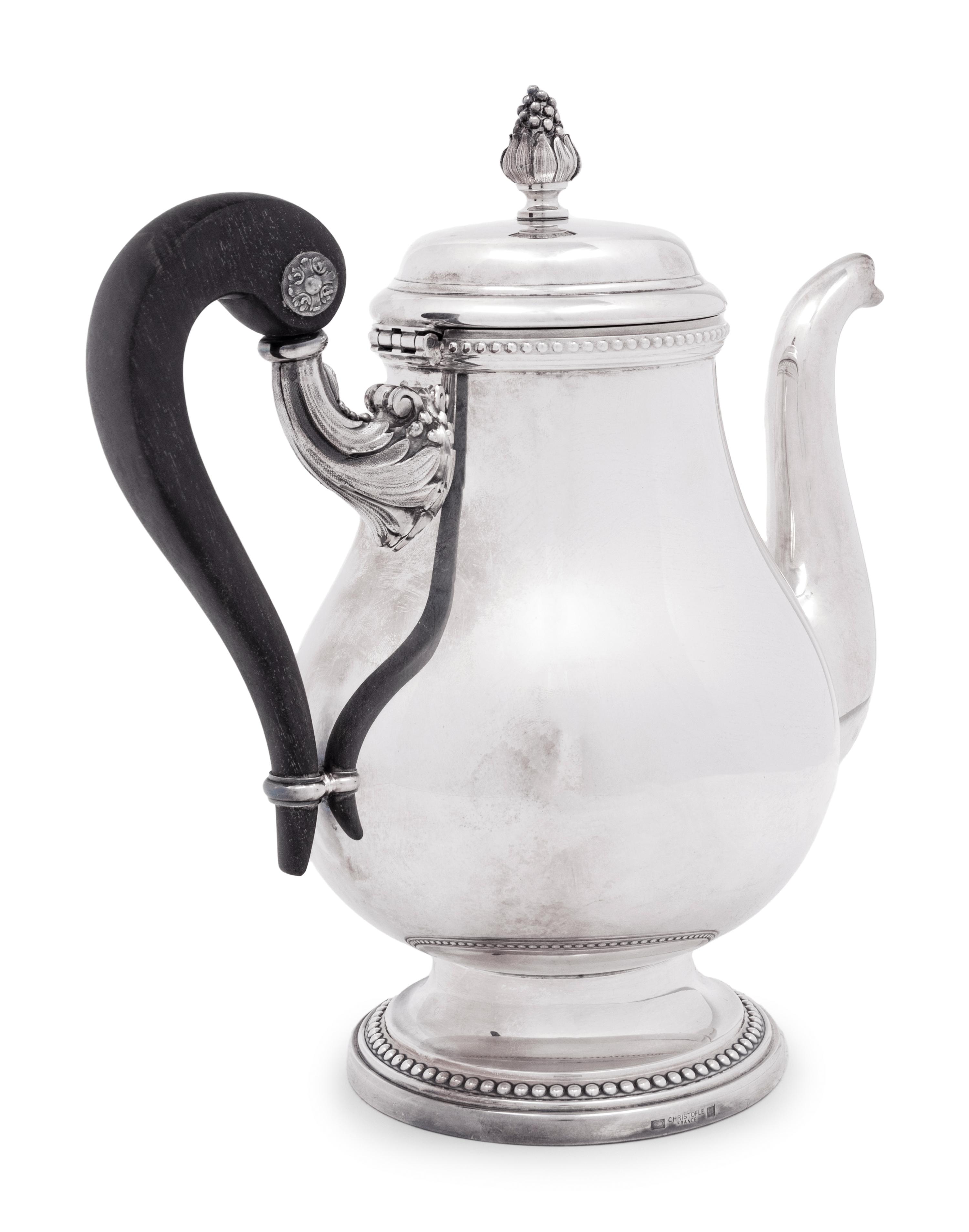 A Christofle Silver-Plate Coffee Pot