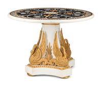 An Italian Parcel Gilt Table with a Specimen Marble Top