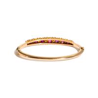 ANTIQUE, RUBY AND DIAMOND BANGLE BRACELET