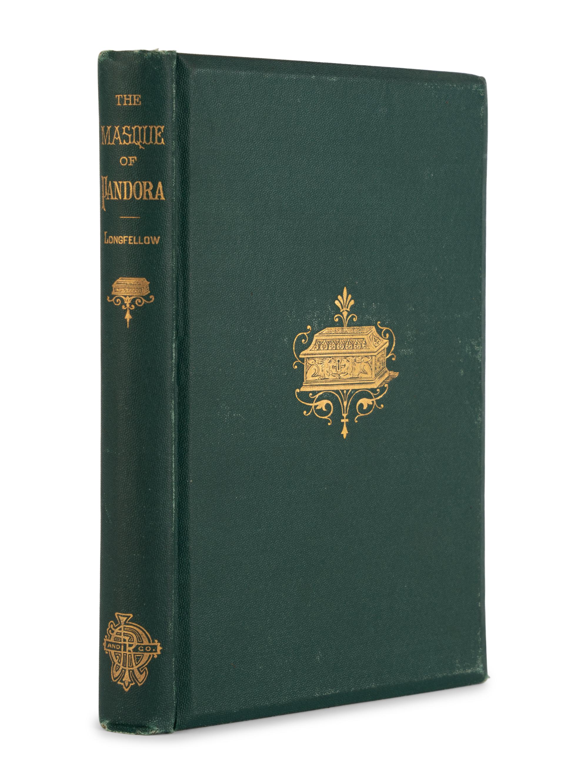 LONGFELLOW, Henry Wadsworth (1807-1882). The Masque of Pandora . Boston: James R. Osgood, 1875.