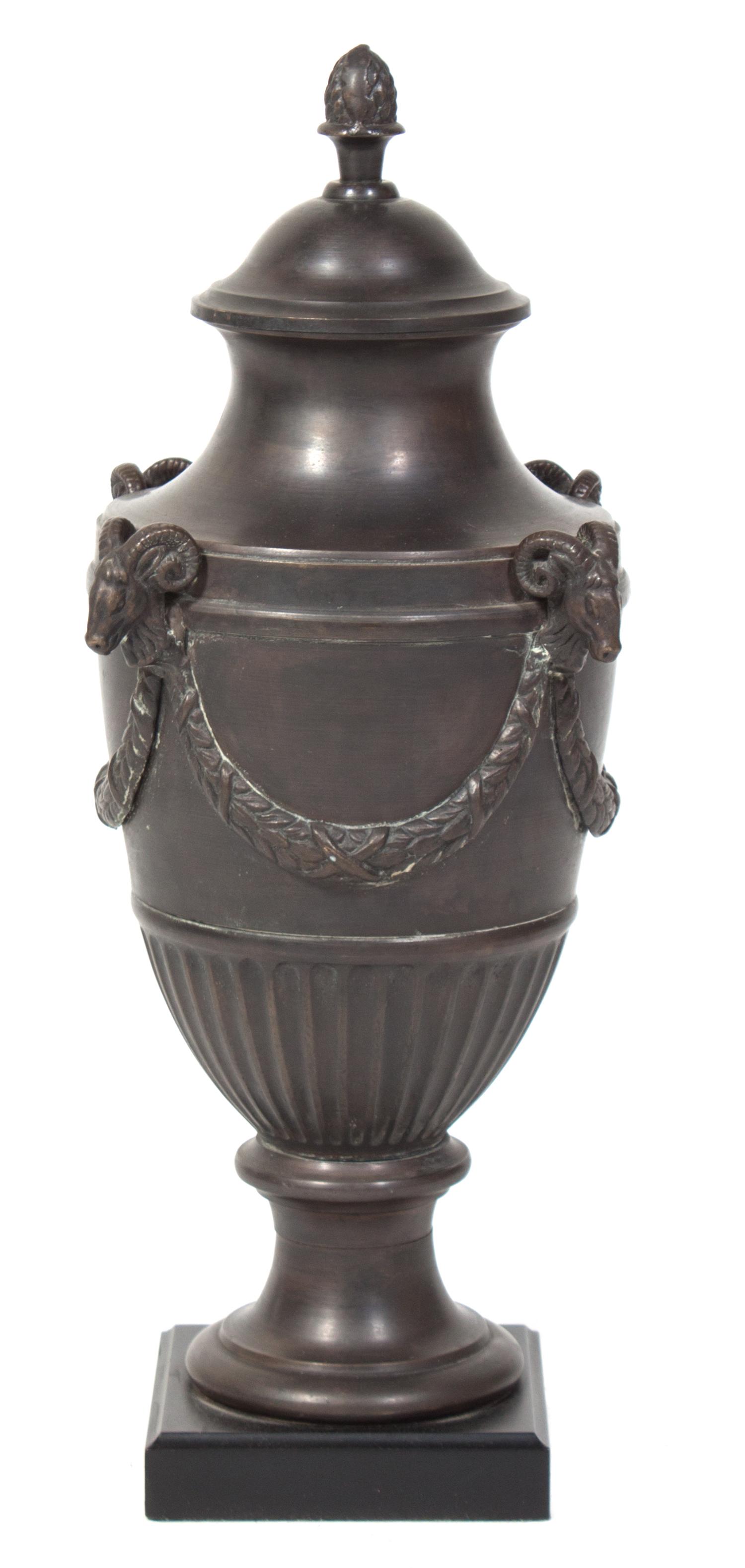 A Neoclassical Bronze Urn Height 20 1/2 inches. — 20TH CENTURY