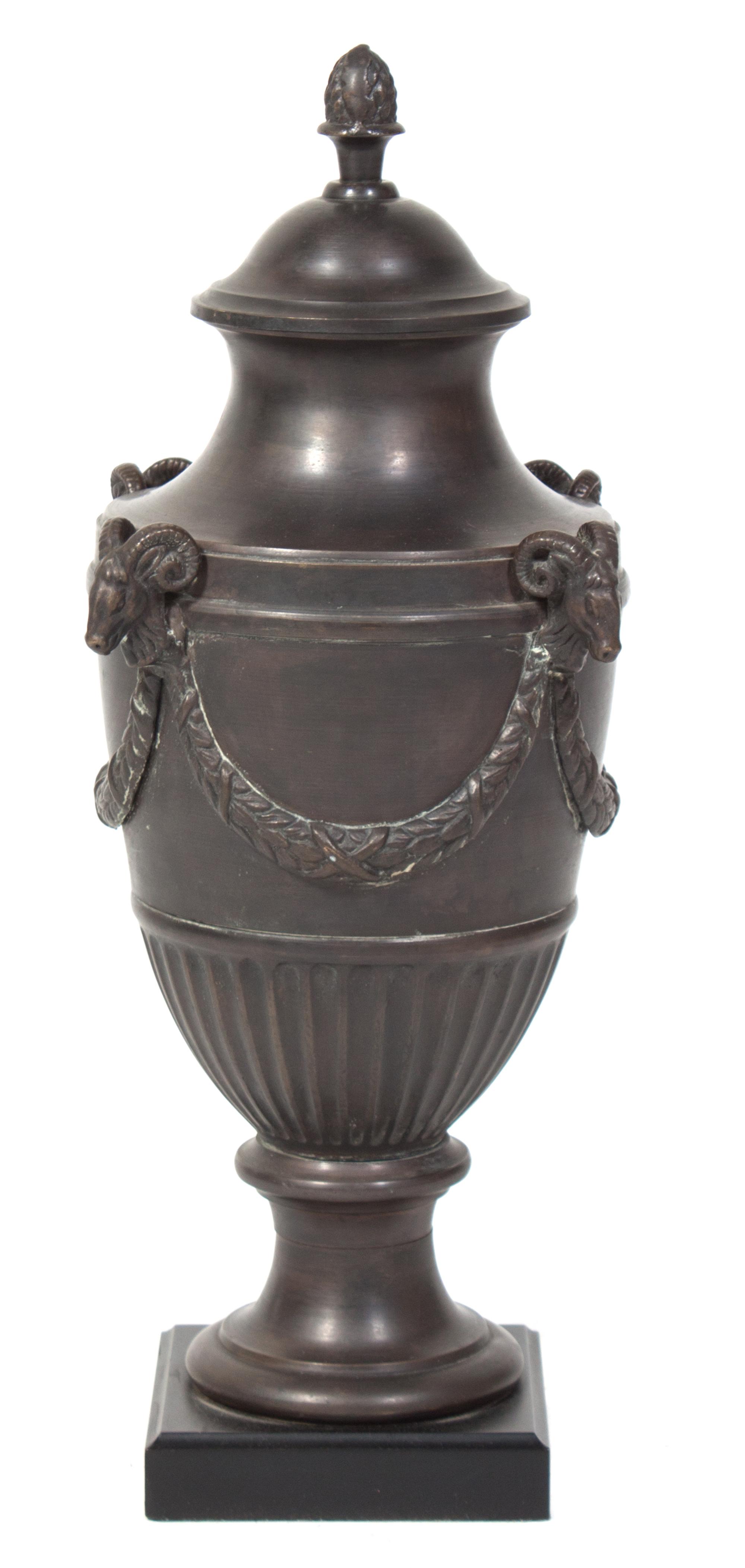 A Neoclassical Bronze Urn Height 20 1/2 inches. — 20TH CENTURY