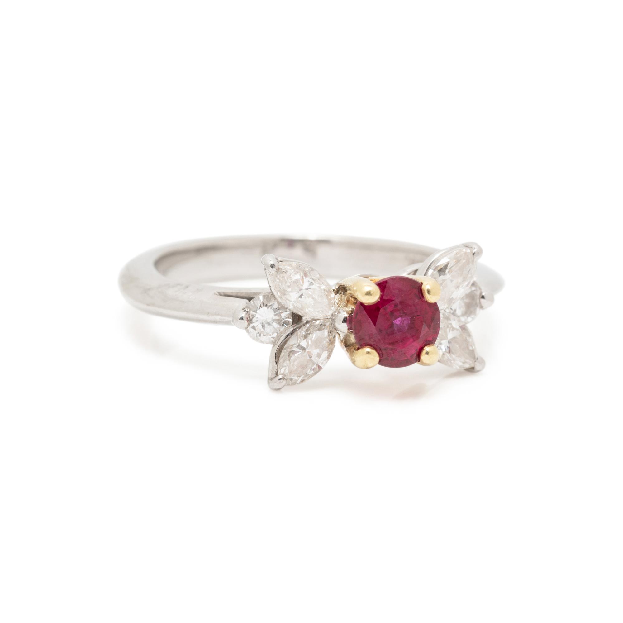 TIFFANY & CO., RUBY AND DIAMOND RING