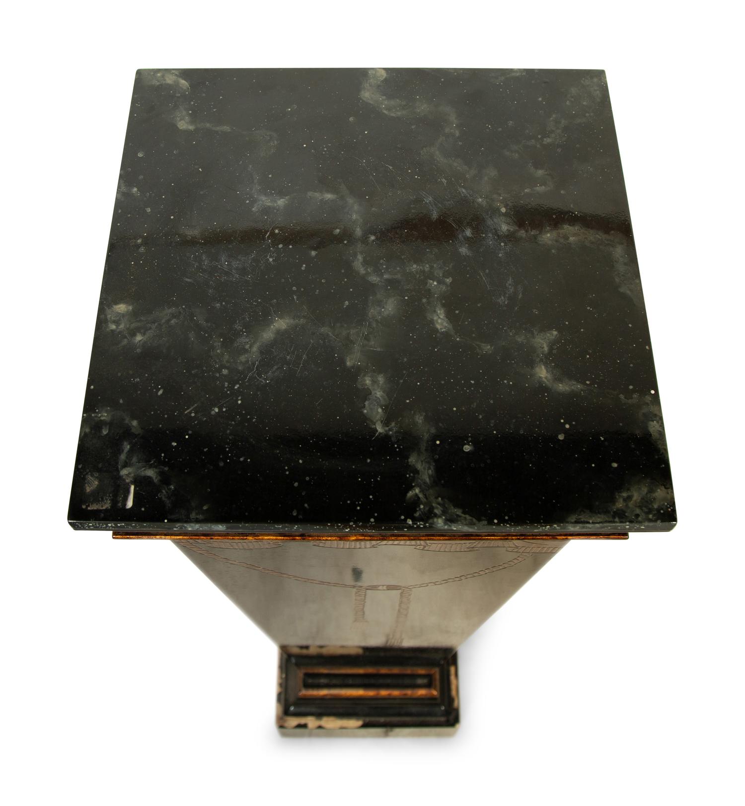 Approved for Donation A Neoclassical Style Marble-Top Pedestal