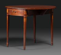 A Federal Inlaid Mahogany Drop Leaf Table