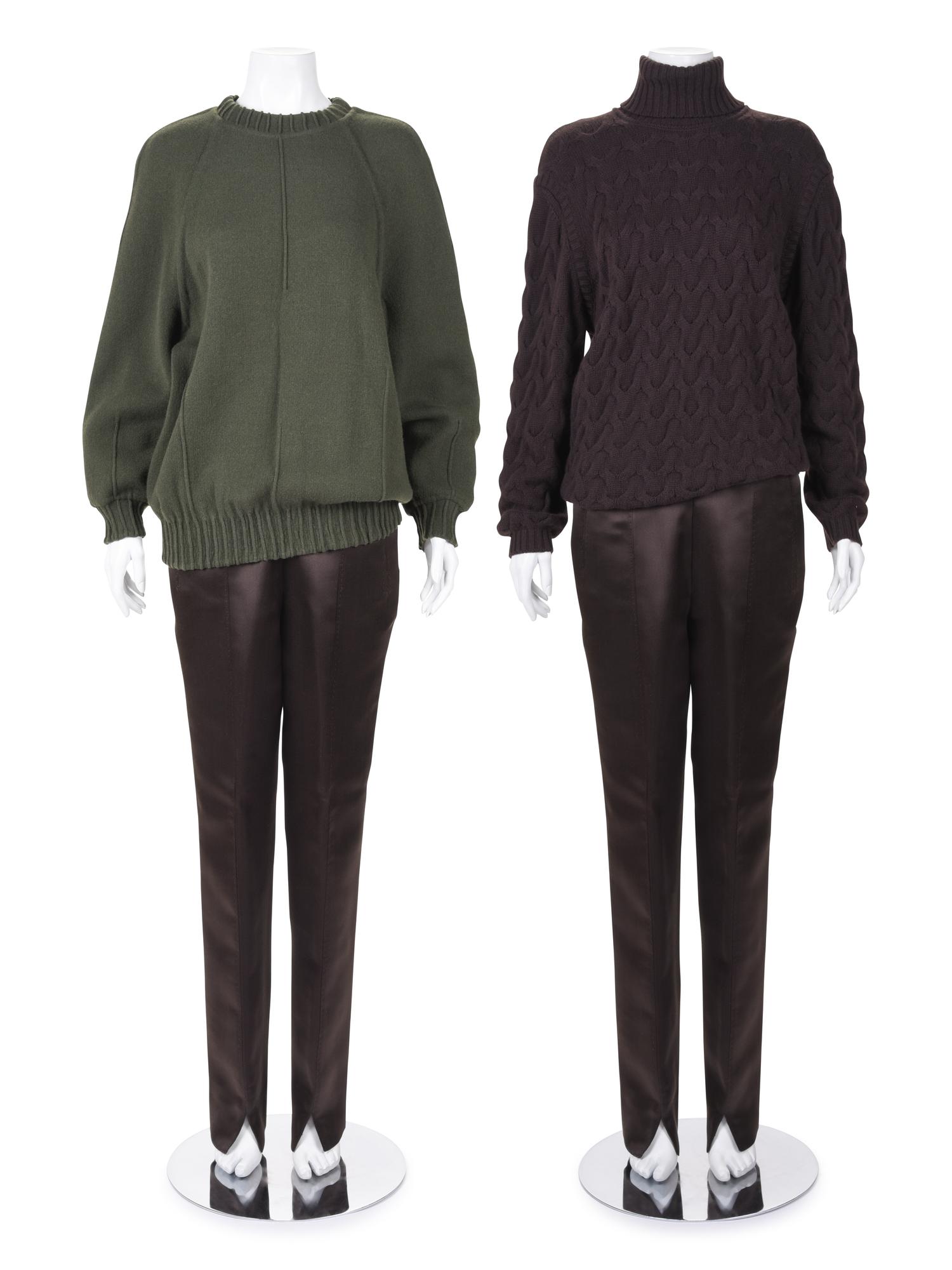 Three Chado Ralph Rucci Items: Two Sweaters and One Pair of Pants, 2000-10s