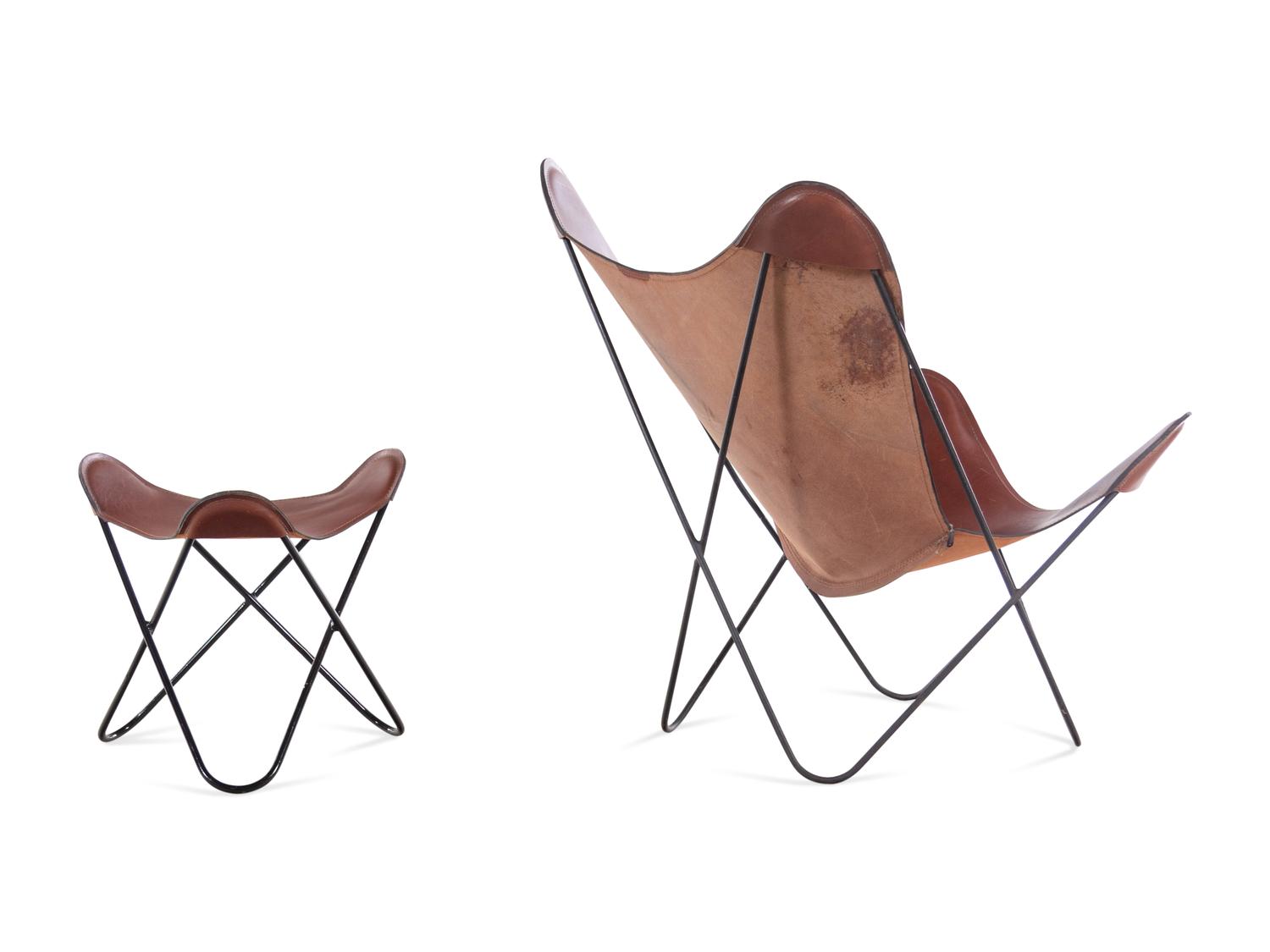 Butterfly Chair and Ottoman, c. 1960