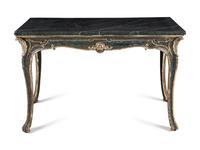 A Neapolitan Rococo Style Painted Console Table