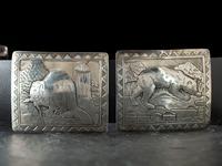 Navajo Sterling Silver Storyteller Concha Belt, with Woodland Creatures