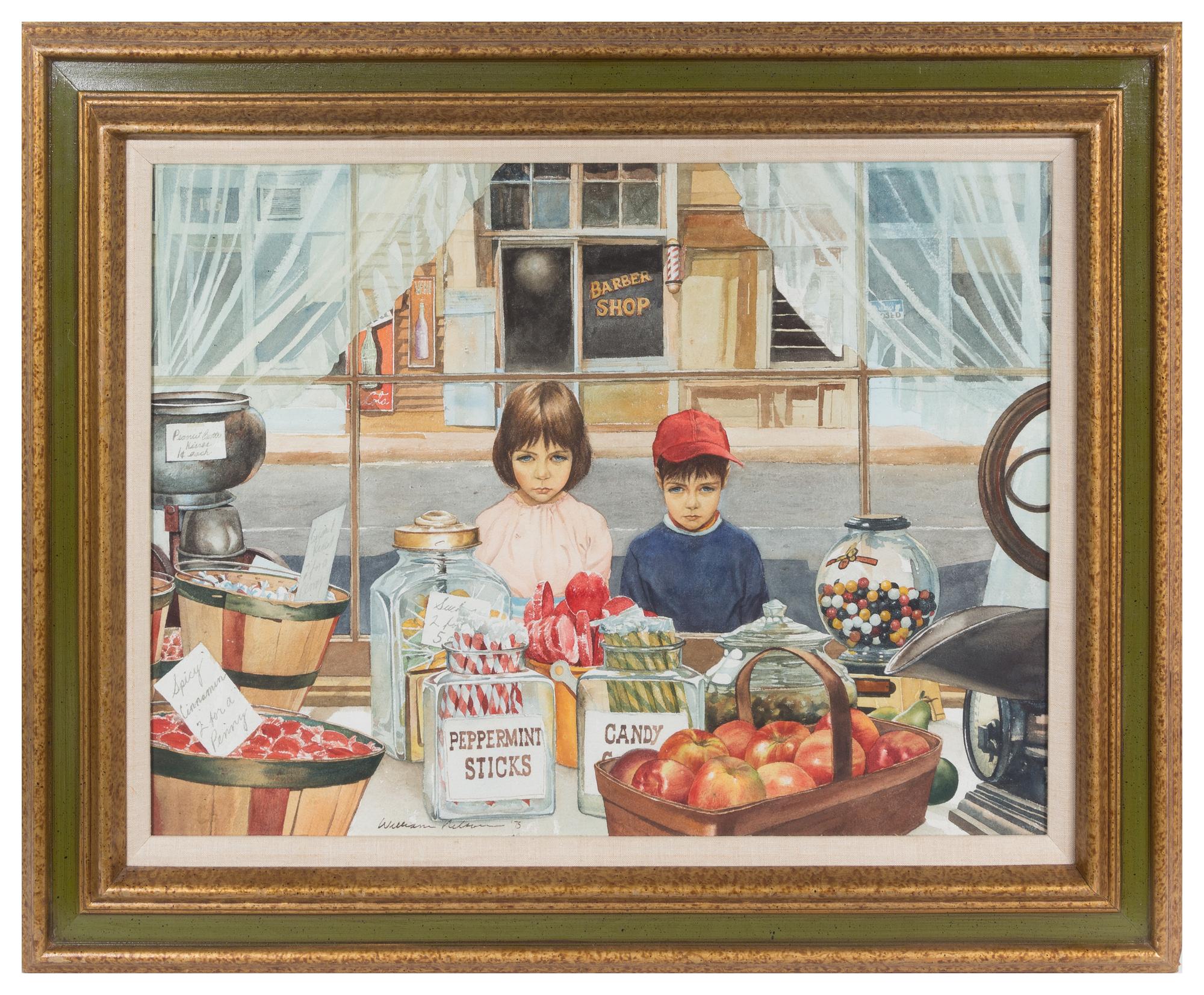 William Nelson, (American, b. 1942), Children in Candy Shop Window, 1975