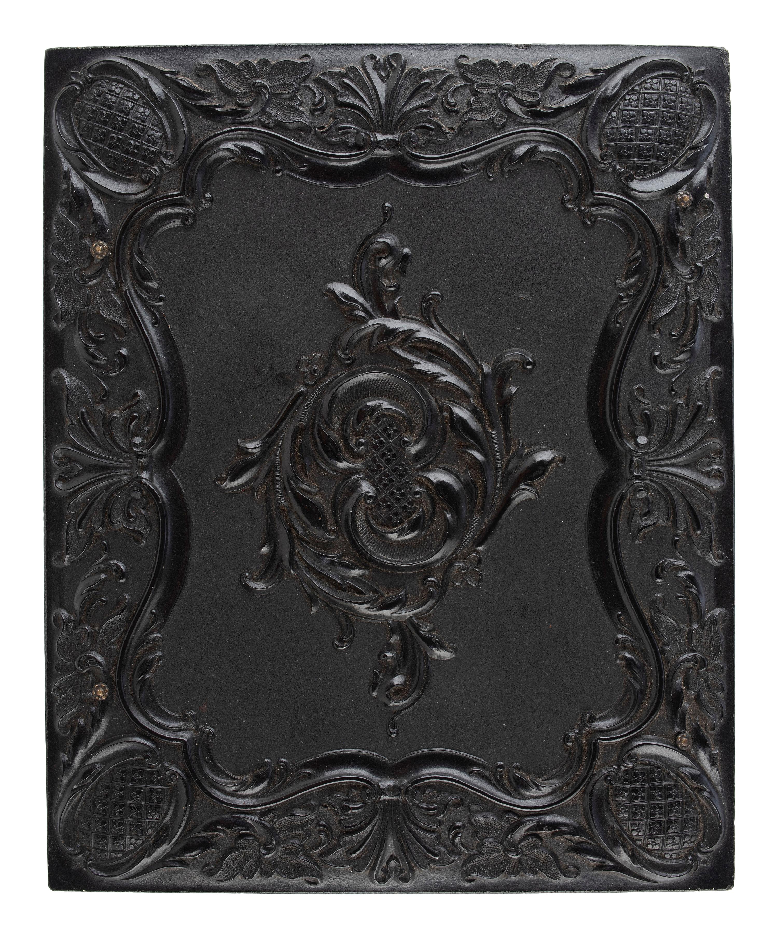 [EARLY PHOTOGRAPHY]. Quarter plate daguerreotype of Boston & Worcester Railroad locomotive, Mercury . [Massachusetts?]: [ca 1847?].