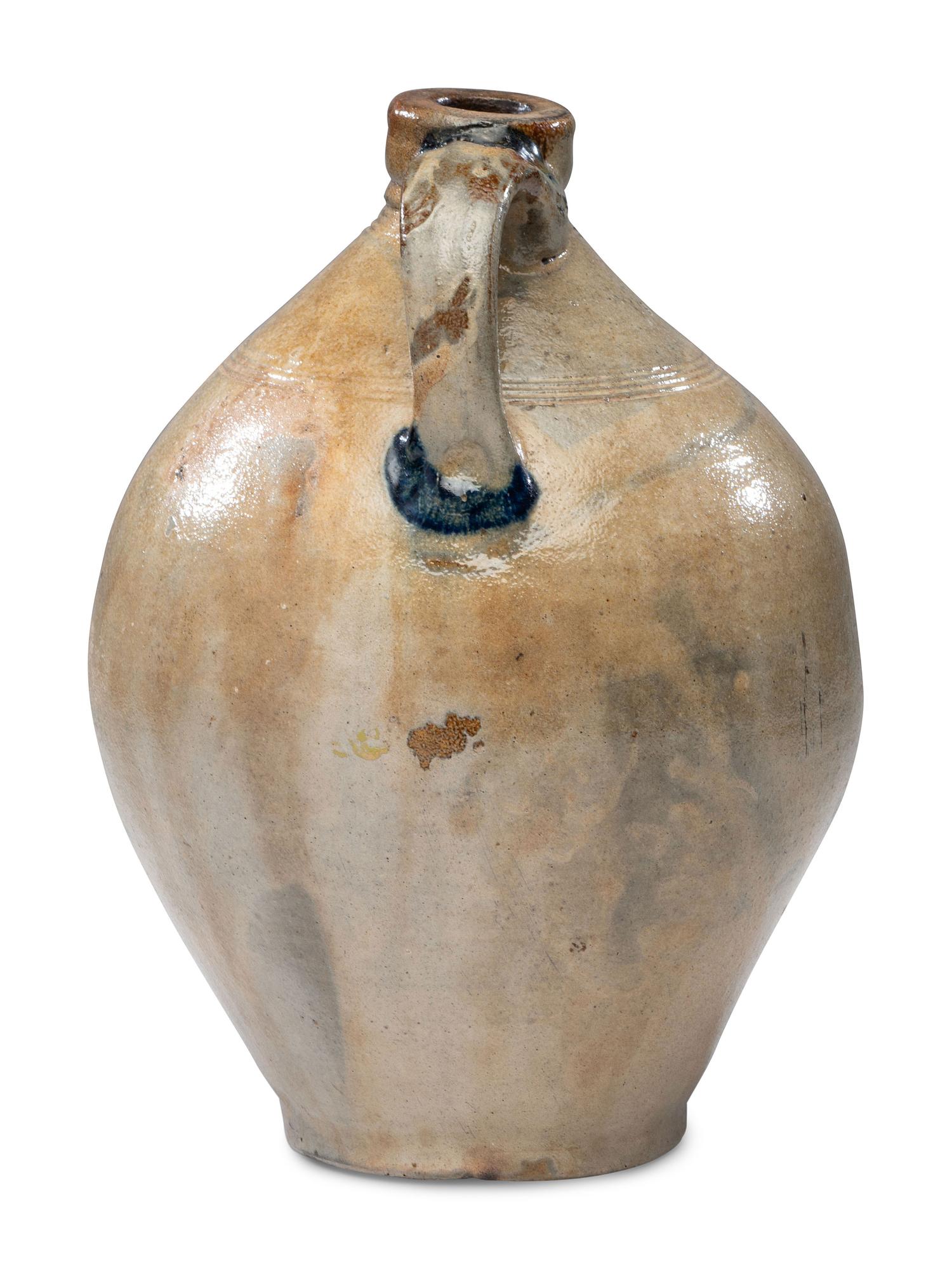 A Jonathan Fenton Cobalt Decorated Stoneware 'Fish' Jug