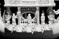 A White Biscuit Porcelain Model of a Dragon Boat