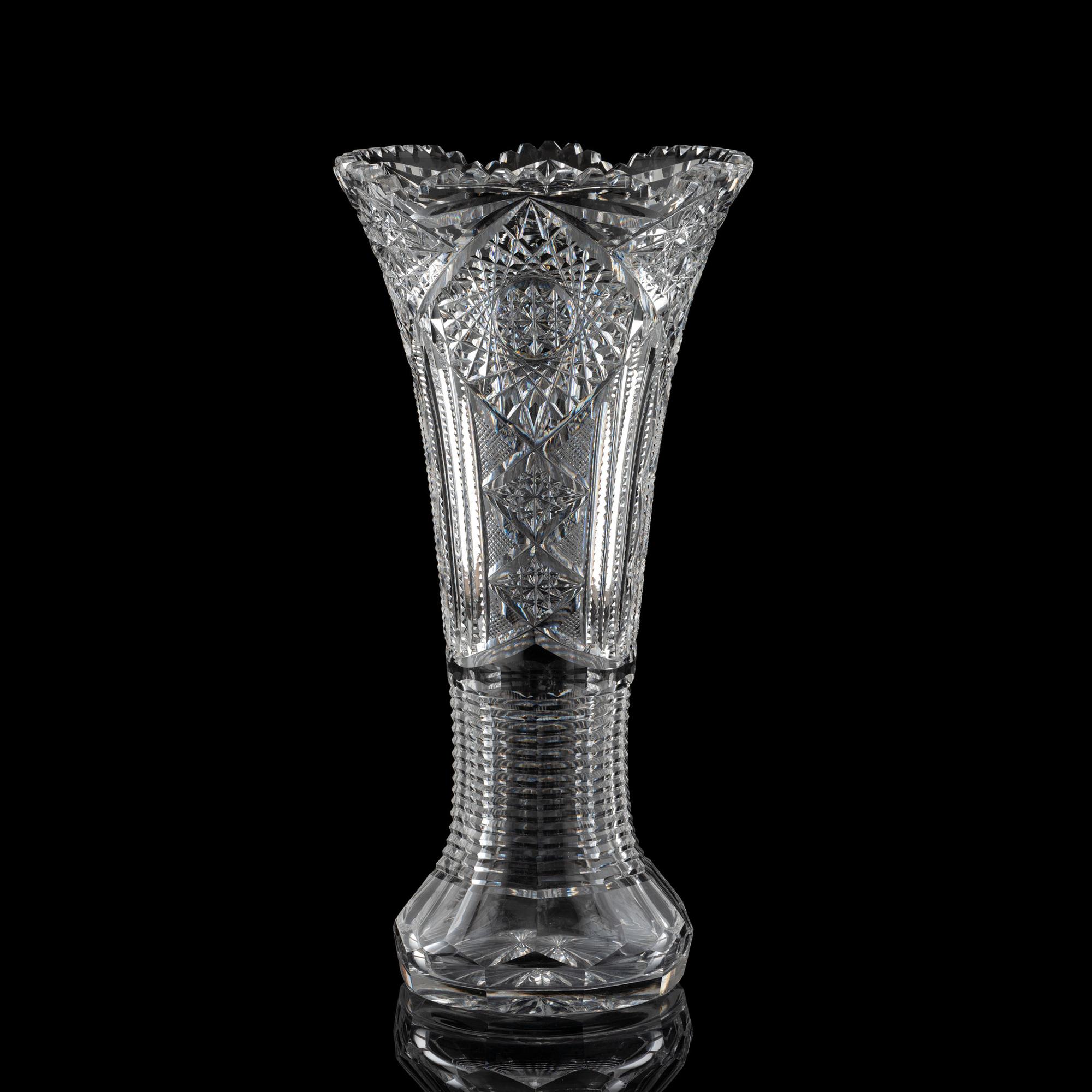 A Brilliant-Period Cut Glass Trumpet Vase