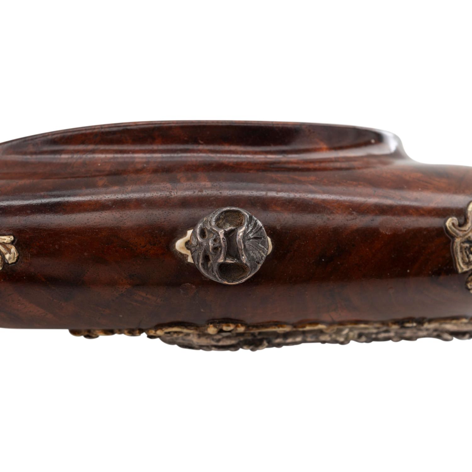 Contemporary Flintlock Jaeger Rifle with Boar Hunting Motifs by John B. Derrick (American, b.1936)