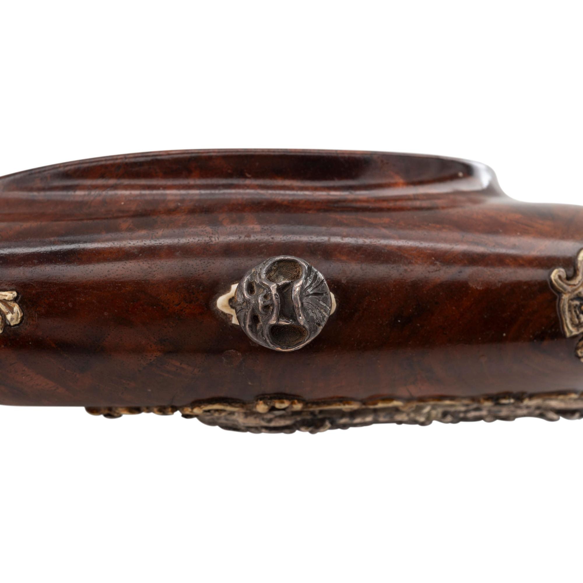 Contemporary Flintlock Jaeger Rifle with Boar Hunting Motifs by John B. Derrick (American, b.1936)
