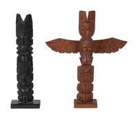 Northwest Coast Carved Model Totems