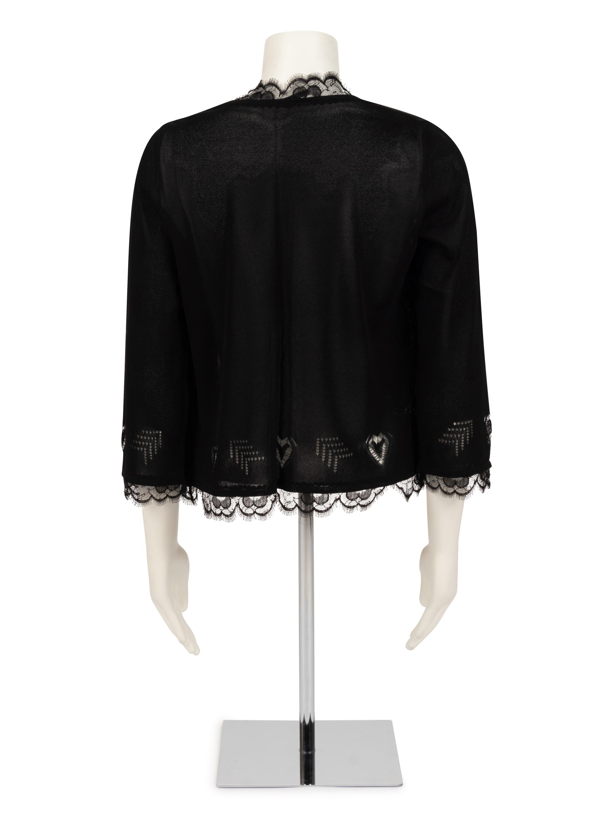 Chanel Knit Cardigan with Lace, Spring 2006