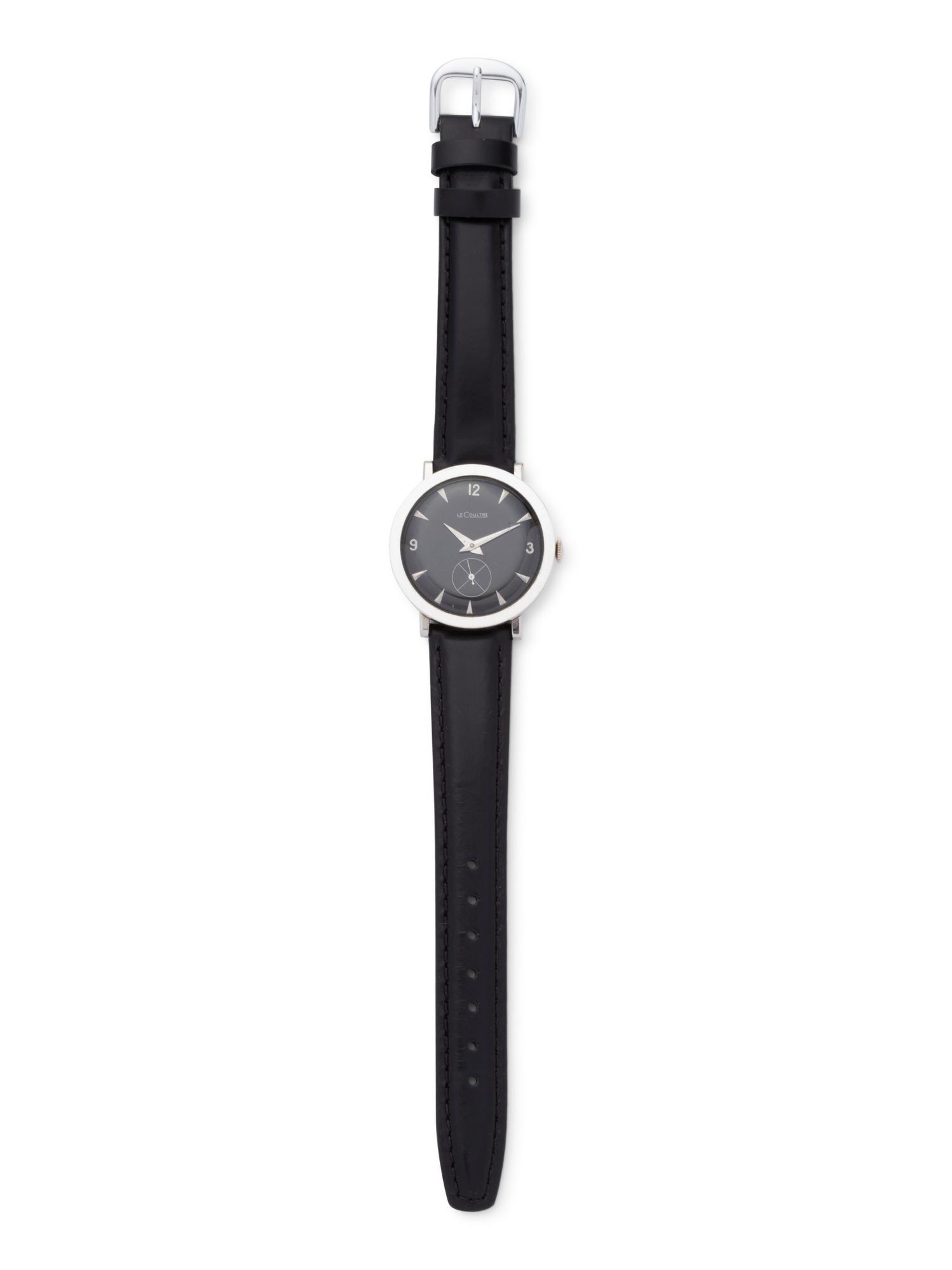 LeCOULTRE, VINTAGE, 14K WHITE GOLD WRISTWATCH