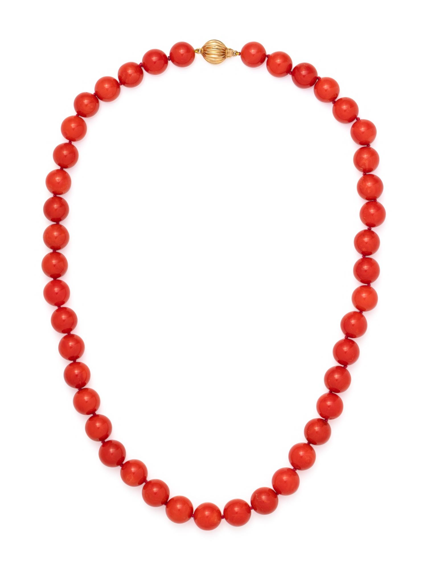 CORAL BEAD NECKLACE
