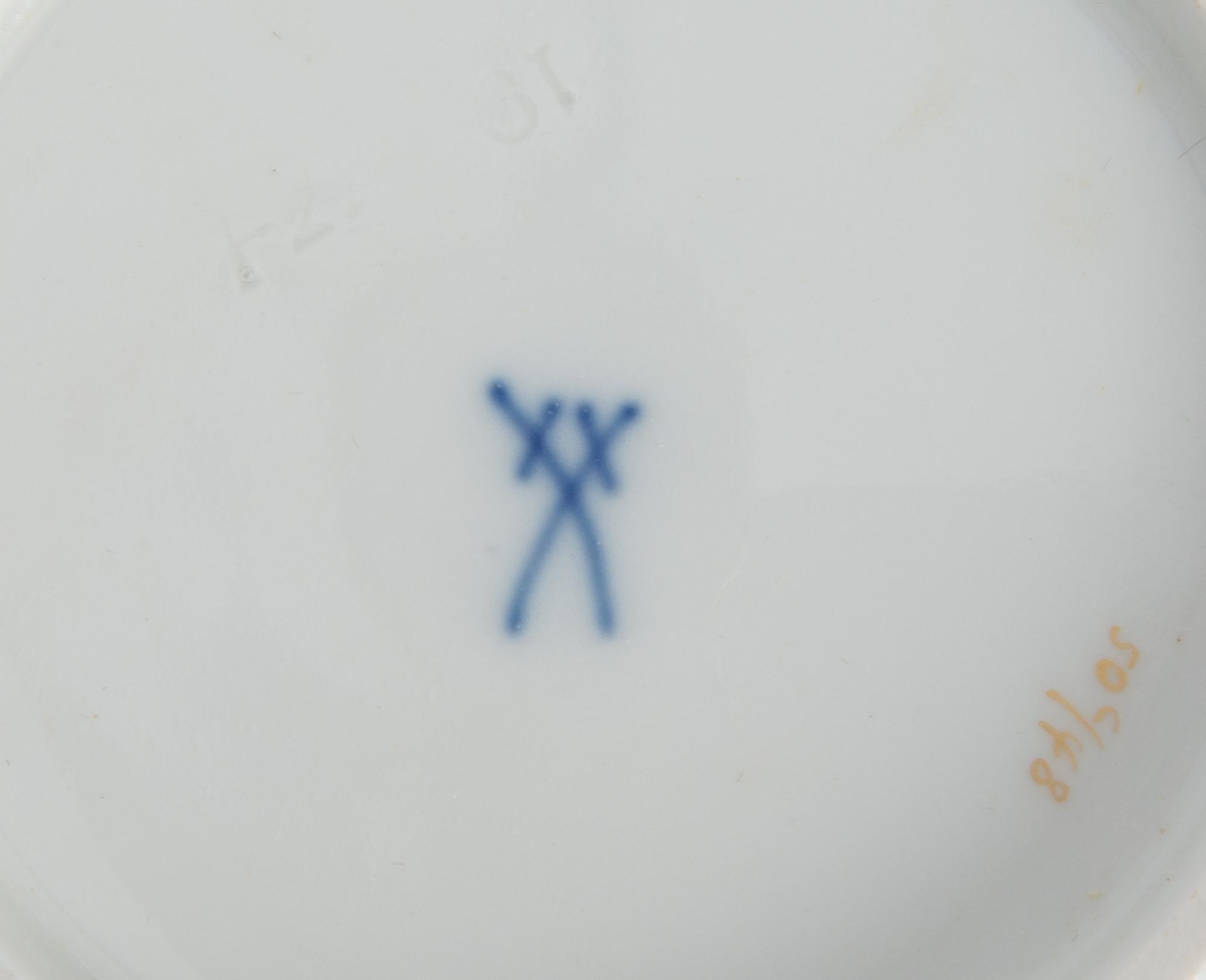 Ten Meissen Porcelain Indian Green Articles — 19TH/20TH CENTURY