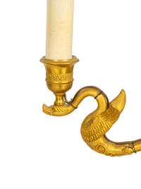 An Empire Style Gilt Bronze and Tôle Chandelier