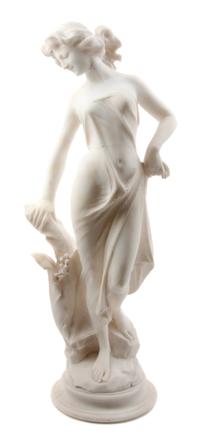 An Italian Carved Alabaster Sculpture, Height 31 inches.